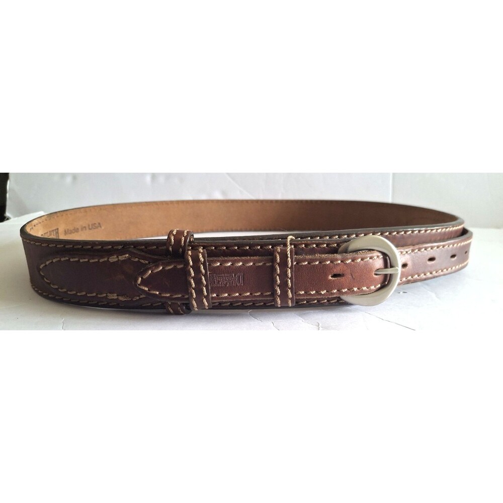 Men's Duluth Trading Company Ranger Leather Work Belt Western Sz 34 Brown 90013